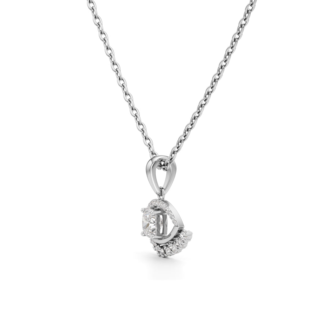 1.00Ct Iconic Eye-Shaped Gold Fancy Pendant
