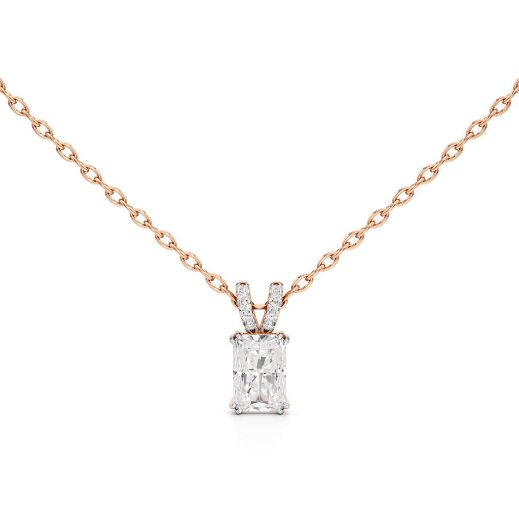 Celestia Radiant Emerald Pendant