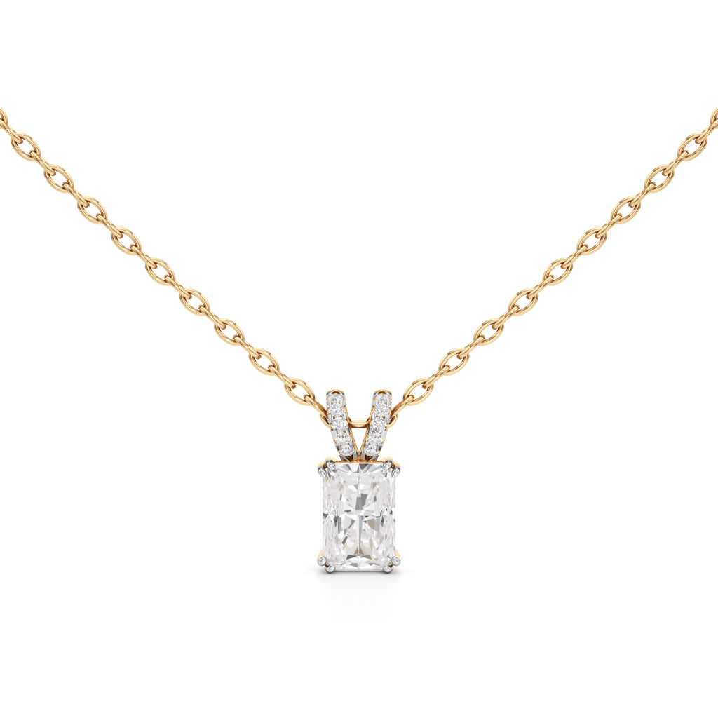 Celestia Radiant Emerald Pendant
