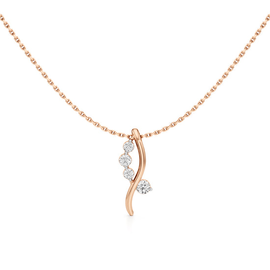 Elara Diamond Curve Pendant Necklace
