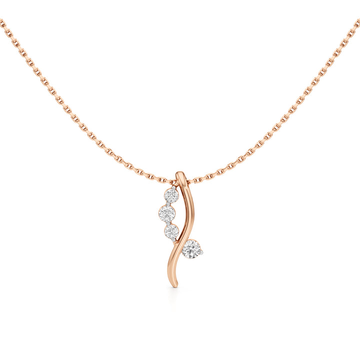 Elara Diamond Curve Pendant Necklace