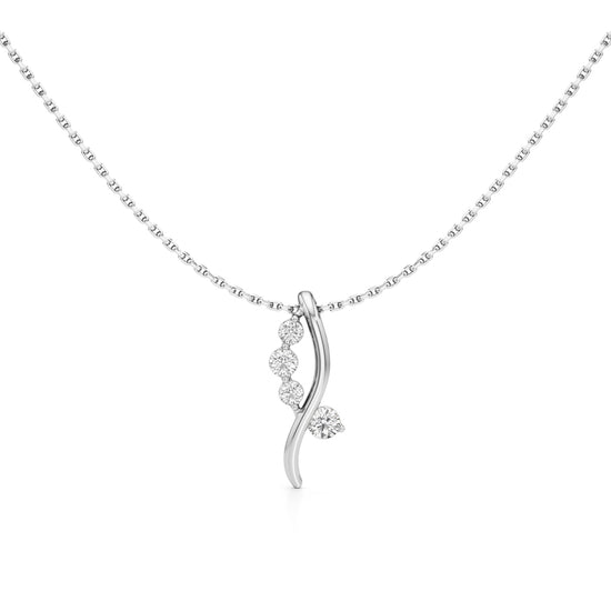 Elara Diamond Curve Pendant Necklace