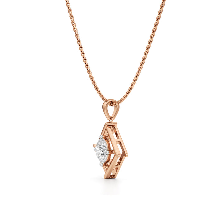 Solara Geometric Solitaire Pendant Necklace