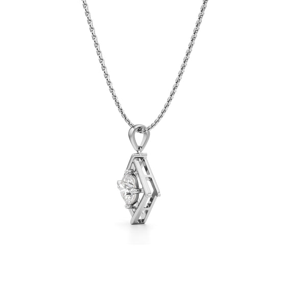 Solara Geometric Solitaire Pendant Necklace