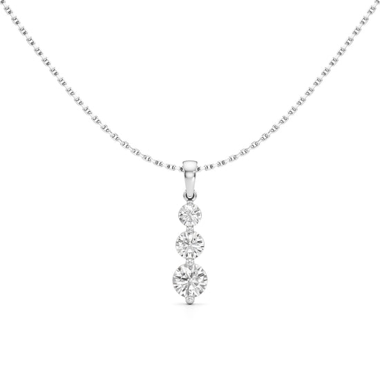 Aurora Triple Drop Diamond Pendant Necklace