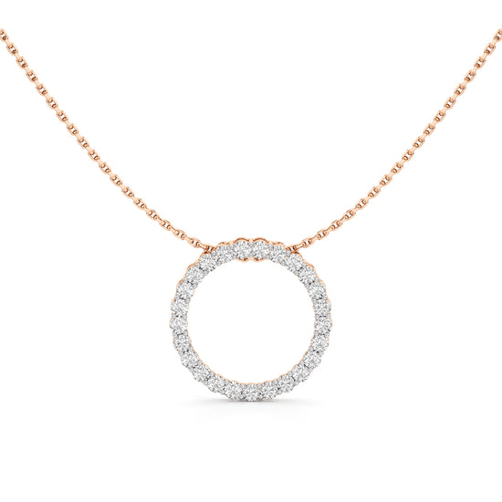 Eterna Circle Diamond Pendant Necklace