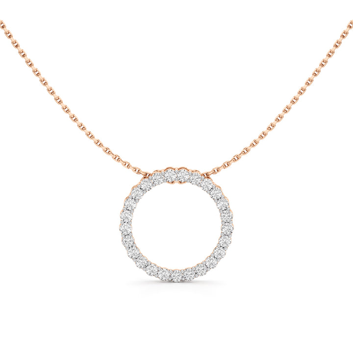 Eterna Circle Diamond Pendant Necklace