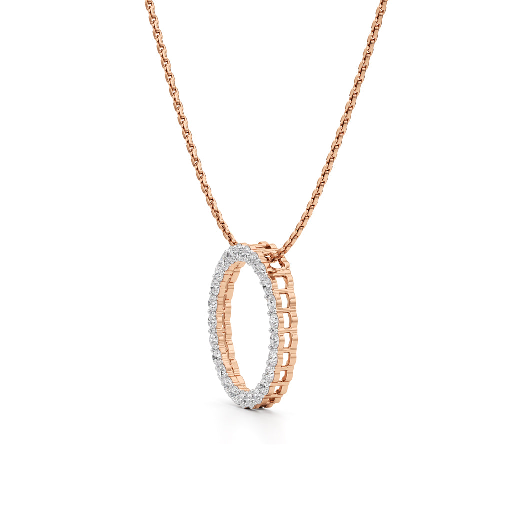 Eterna Circle Diamond Pendant Necklace