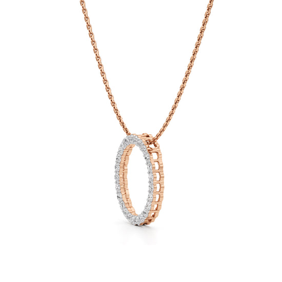 Eterna Circle Diamond Pendant Necklace