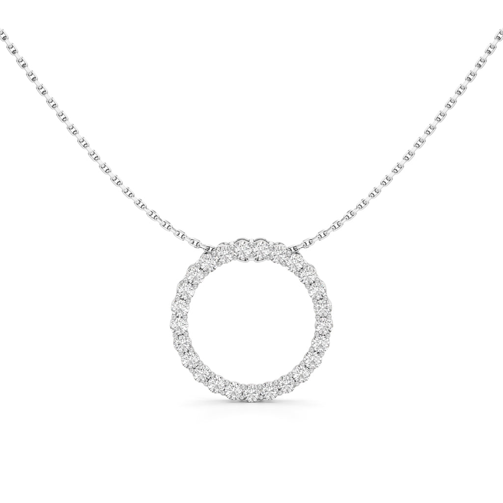 Eterna Circle Diamond Pendant Necklace