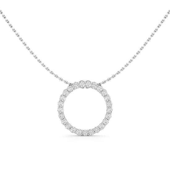 Eterna Circle Diamond Pendant Necklace