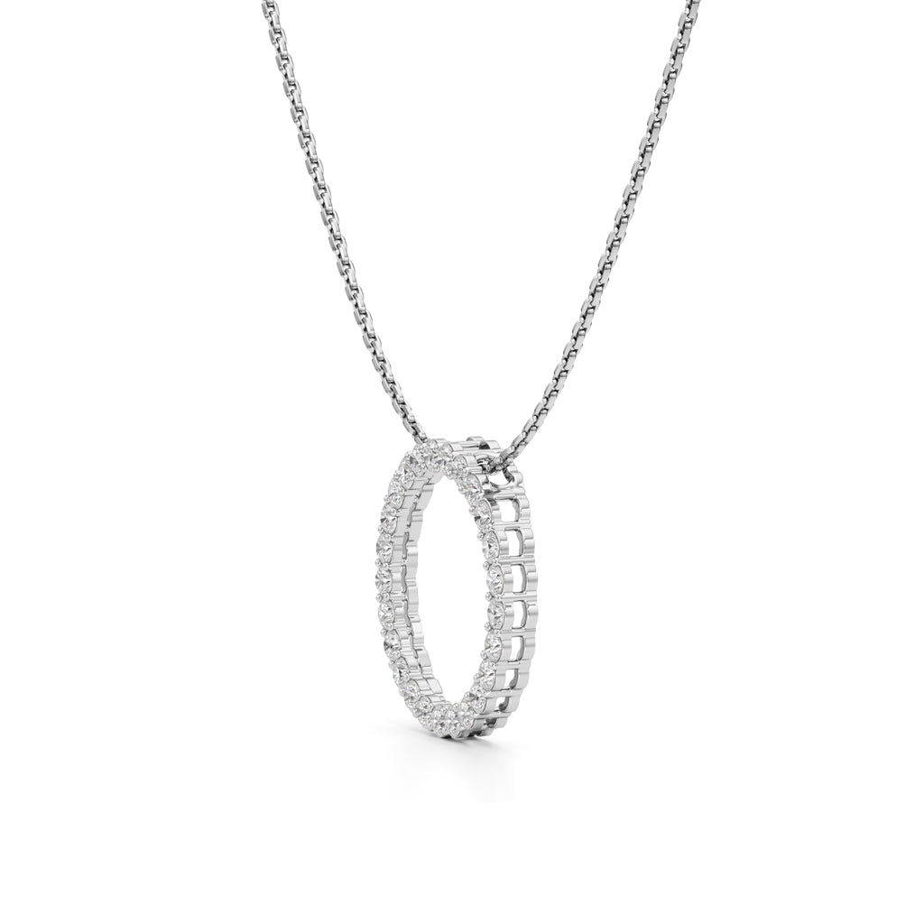 Eterna Circle Diamond Pendant Necklace