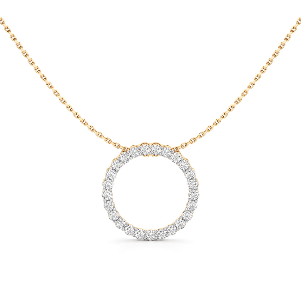 Eterna Circle Diamond Pendant Necklace