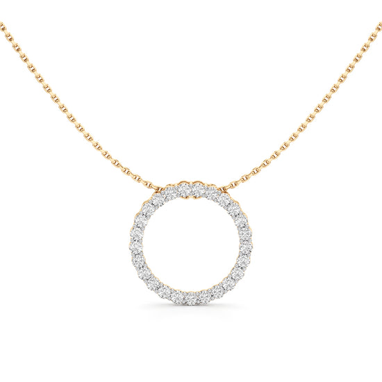 Eterna Circle Diamond Pendant Necklace