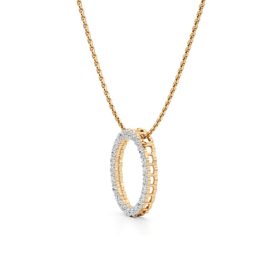 Eterna Circle Diamond Pendant Necklace
