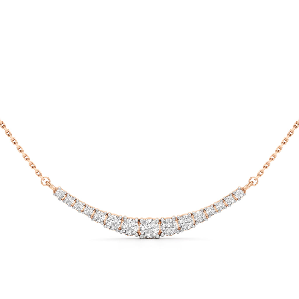 Celesta Curve Diamond Necklace
