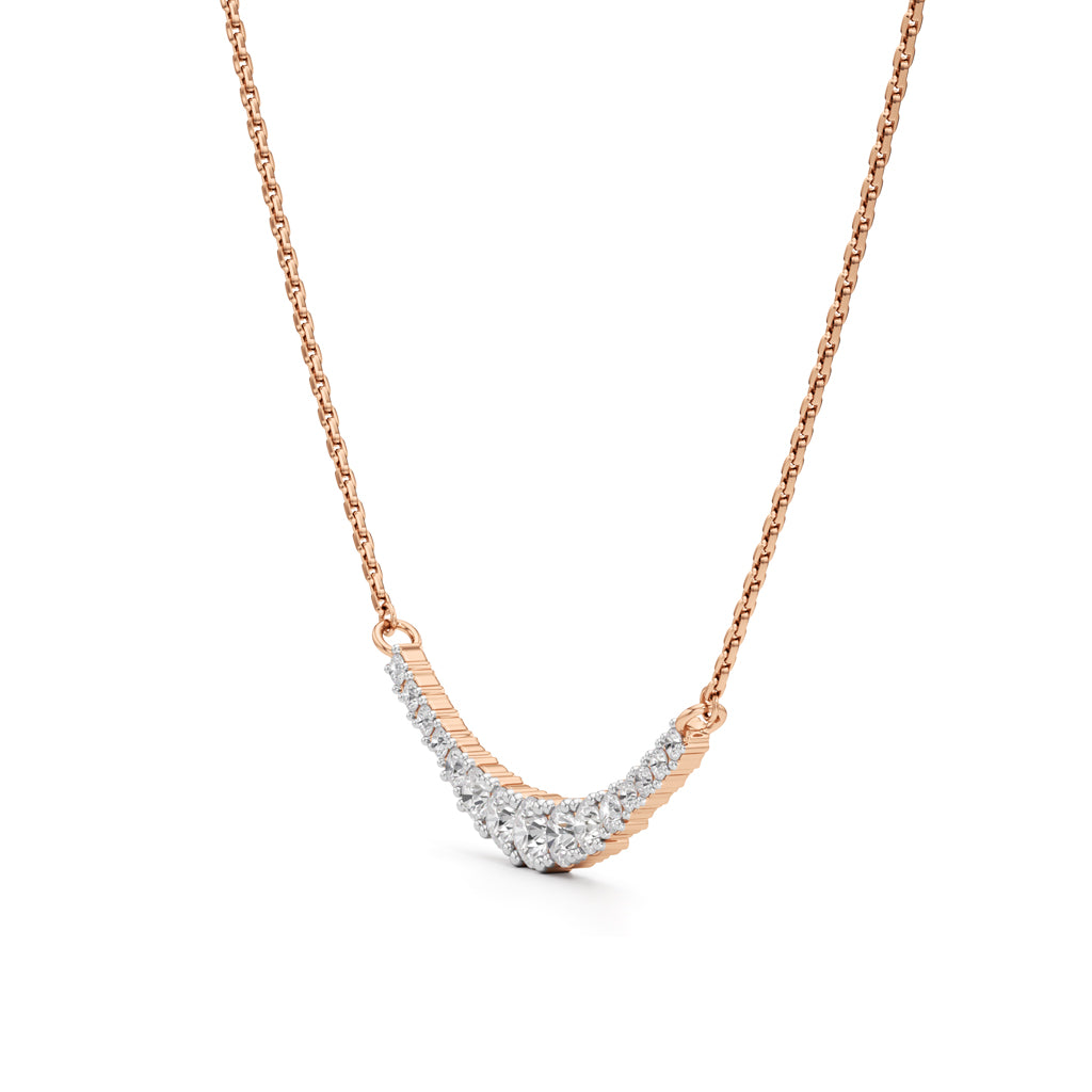 Celesta Curve Diamond Necklace