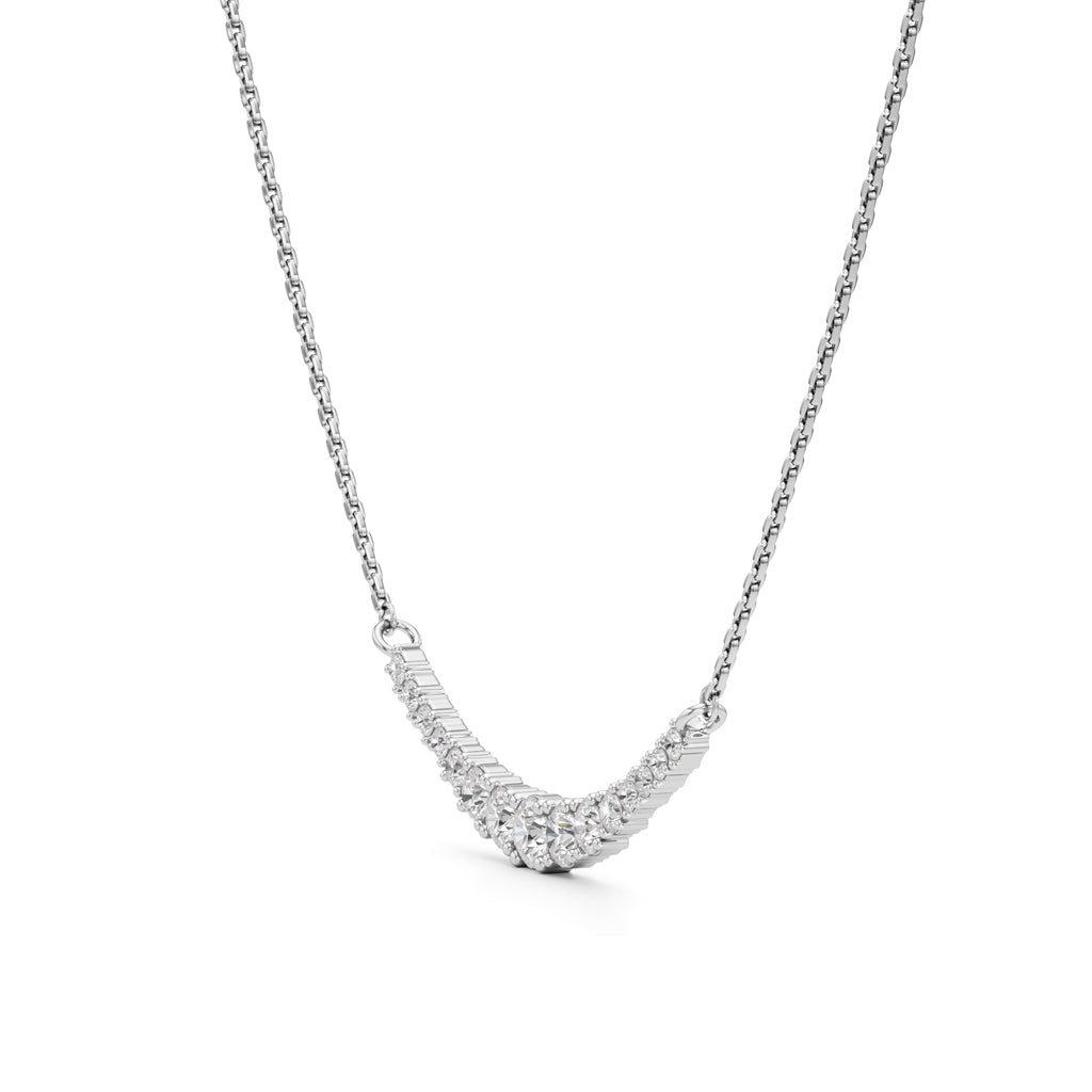 Celesta Curve Diamond Necklace