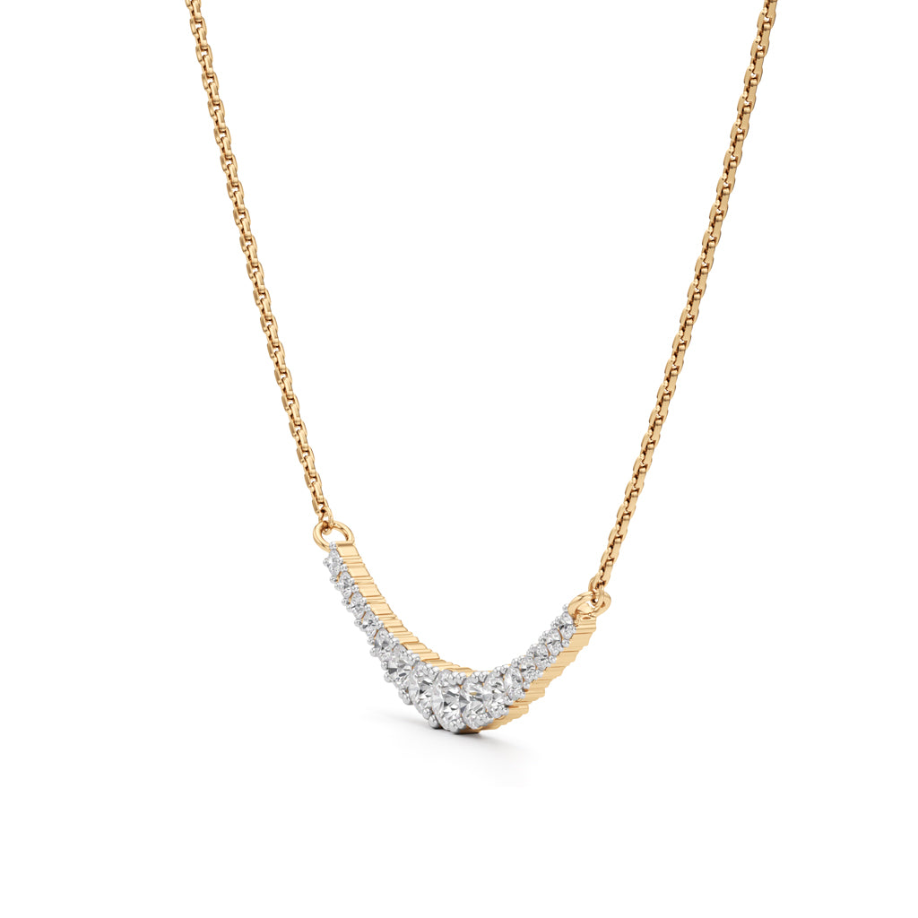Celesta Curve Diamond Necklace