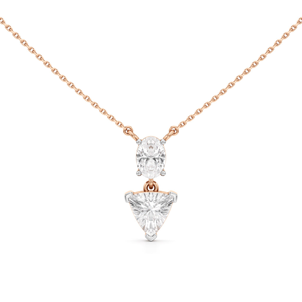 Aurora Trilliant Drop Necklace