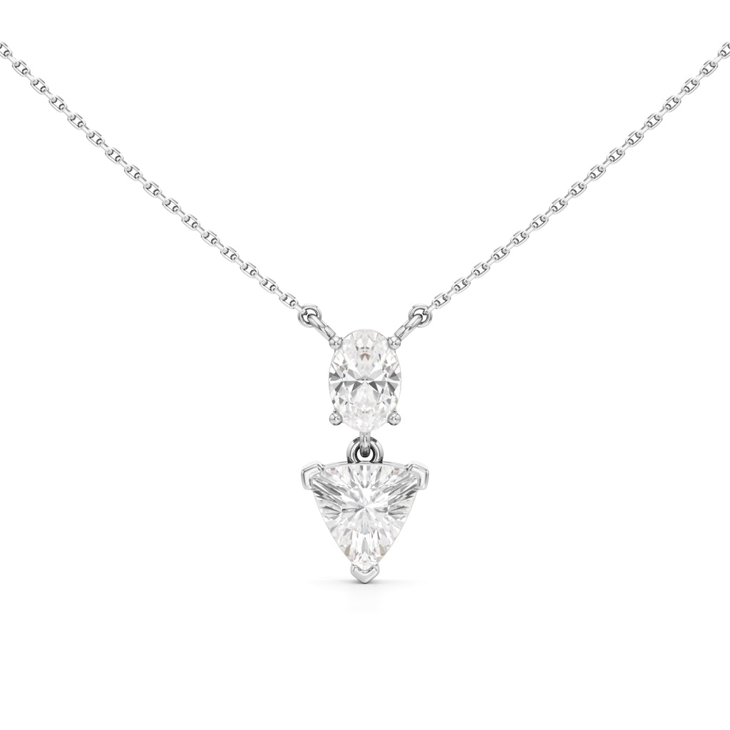 Aurora Trilliant Drop Necklace