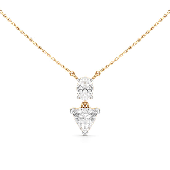 Aurora Trilliant Drop Necklace