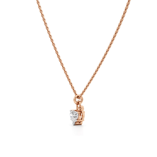 Amora Lock Heart Diamond Pendant Necklace