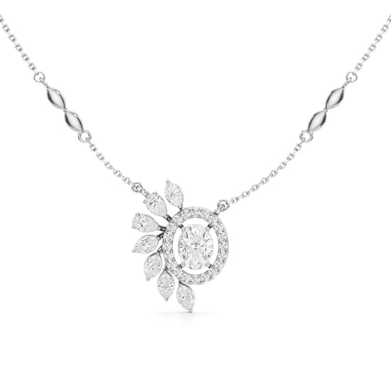 Celestia Bloom Diamond Pendant Necklace