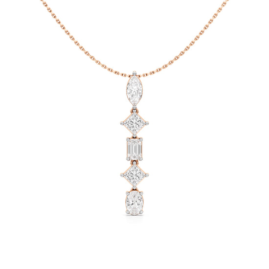 Celeste Cascade Diamond Drop Necklace