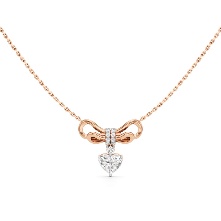 Amorette Heart Diamond Pendant Necklace