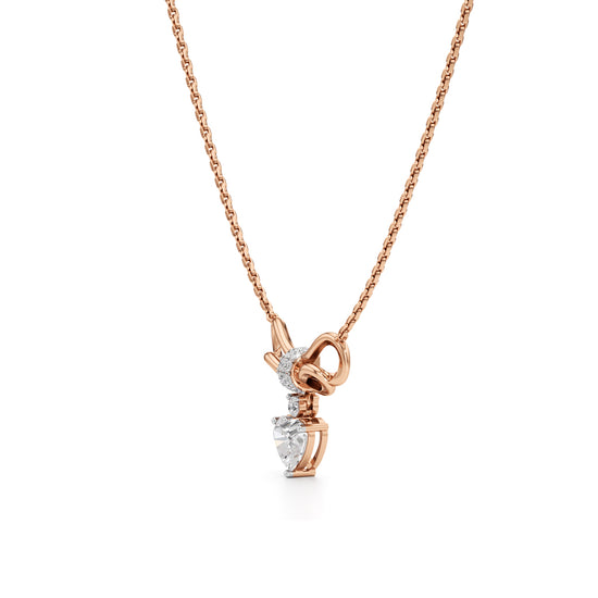 Amorette Heart Diamond Pendant Necklace
