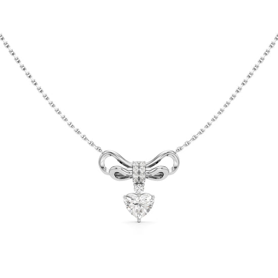 Amorette Heart Diamond Pendant Necklace