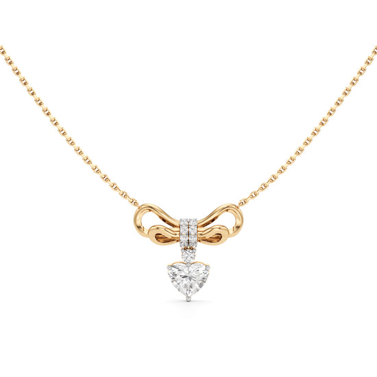 Amorette Heart Diamond Pendant Necklace