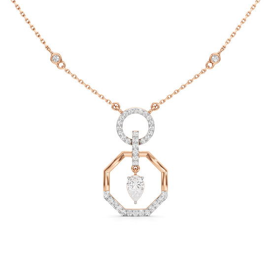 Aurora GeoDrop Diamond Necklace