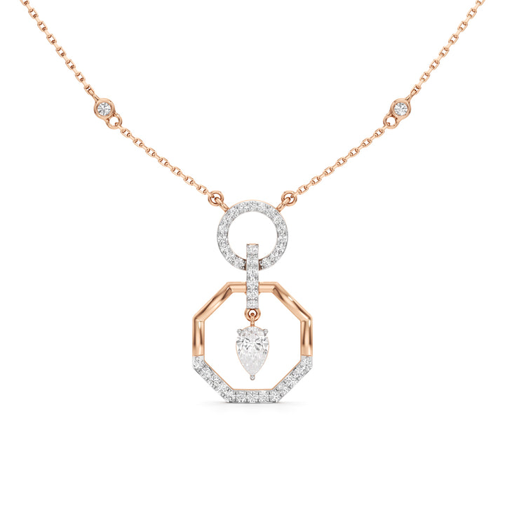 Aurora GeoDrop Diamond Necklace
