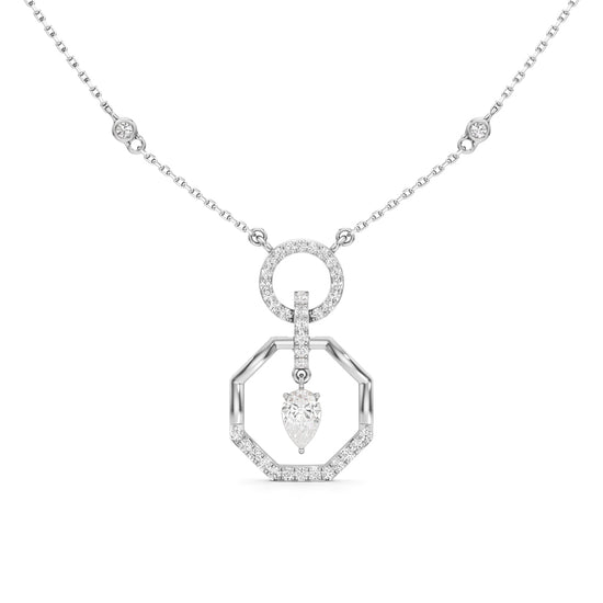 Aurora GeoDrop Diamond Necklace