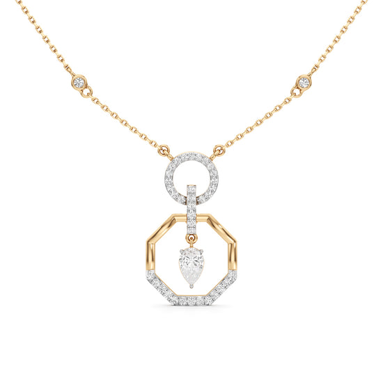 Aurora GeoDrop Diamond Necklace