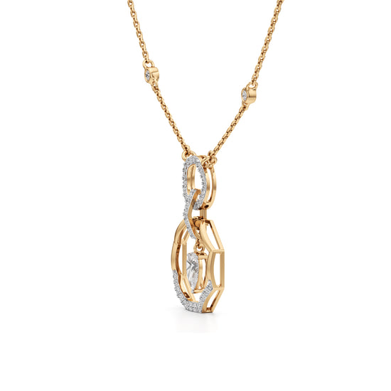 Aurora GeoDrop Diamond Necklace