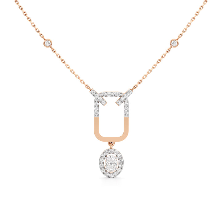 Celestia OvalDrop Diamond Necklace