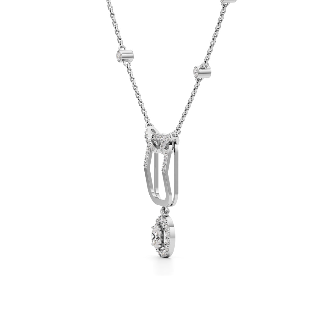 Celestia OvalDrop Diamond Necklace