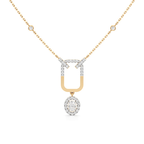 Celestia OvalDrop Diamond Necklace