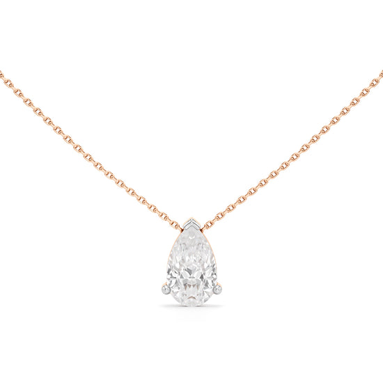 Aurum Pear-Cut Solitaire Pendant Necklace