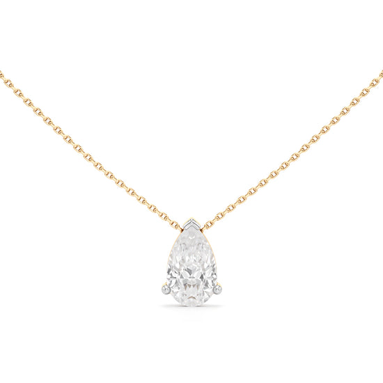 Aurum Pear-Cut Solitaire Pendant Necklace
