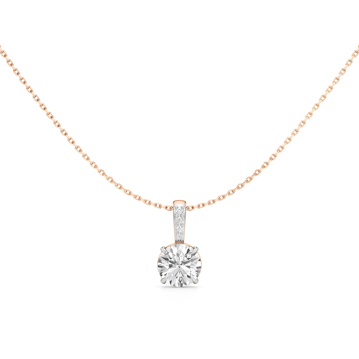 Lustre Solitaire Diamond Pendant Necklace