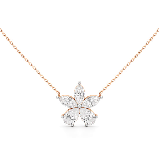 Celestia Marquise Blossom Diamond Pendant
