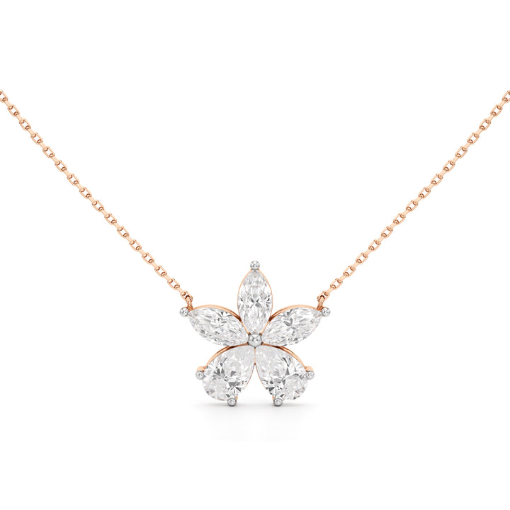 Celestia Marquise Blossom Diamond Pendant