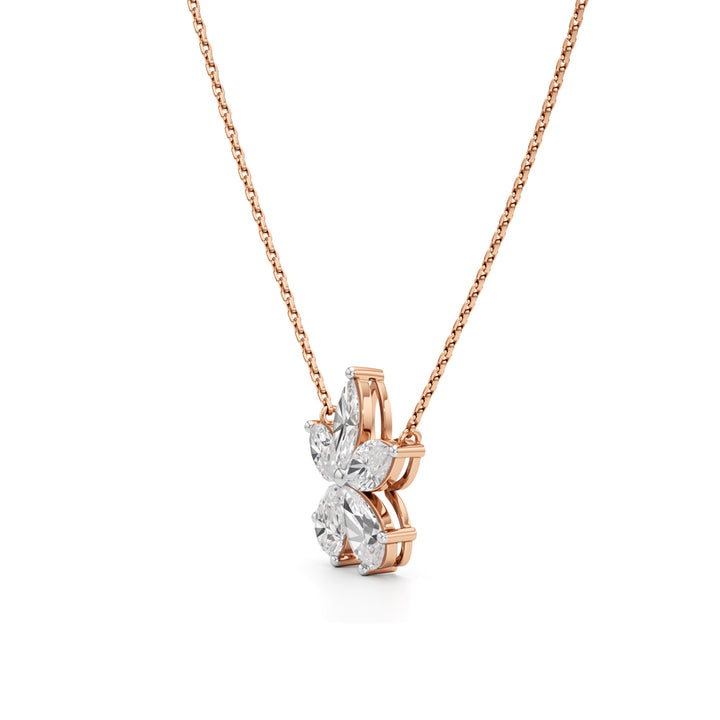 Celestia Marquise Blossom Diamond Pendant