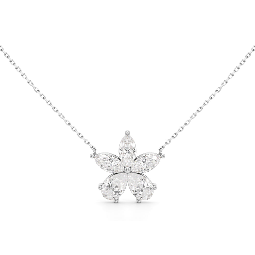 Celestia Marquise Blossom Diamond Pendant