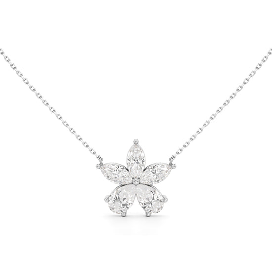 Celestia Marquise Blossom Diamond Pendant