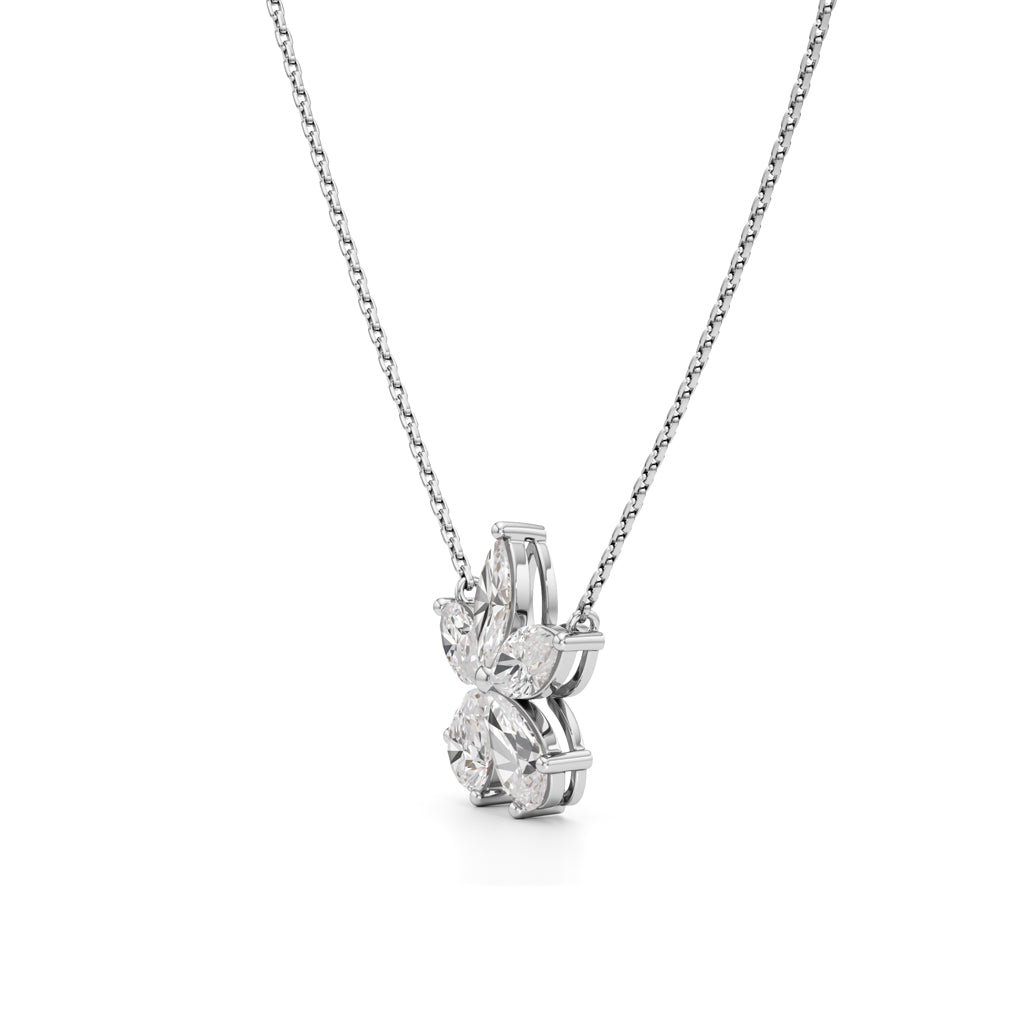 Celestia Marquise Blossom Diamond Pendant